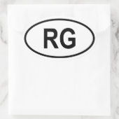 Guinee "RG" Ovale Sticker (Tas)
