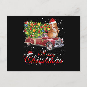 Guinee Rides Red Truck kerst Briefkaart