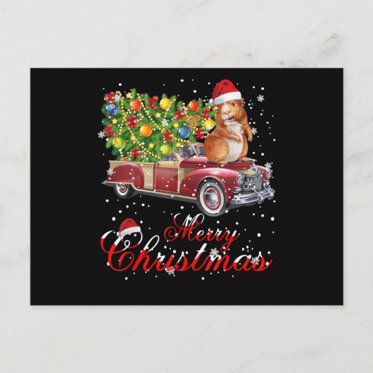 Guinee Rides Red Truck kerst Briefkaart (Voorkant)