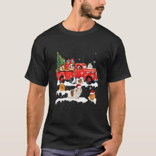 Guinee Riding Red Truck Xmas kerst T-shirt