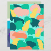 Guinee-roodroze kleuren Funny Pet Gift Ideeën Menu (Voorkant / Achterkant)