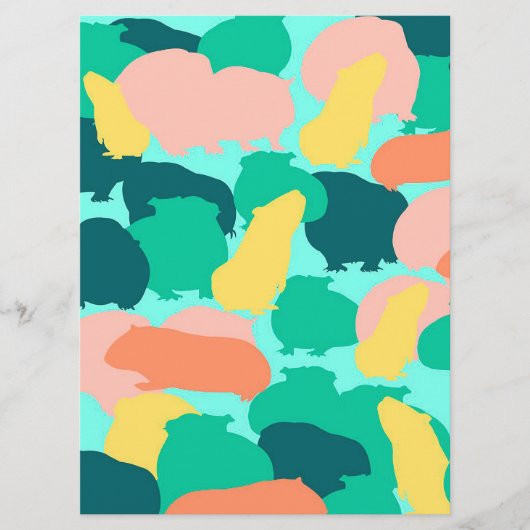 Guinee-roodroze kleuren Funny Pet Gift Ideeën Menu (Voorkant)