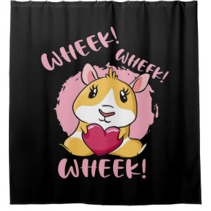 Guinee Varken Heart Wheek Kute Baby Pet Lover Douchegordijn