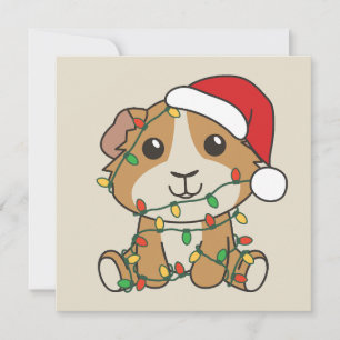 Guinee Varken Kerstmis Winter Dieren Vakantie Feestdagenkaart