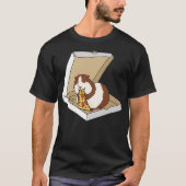 Guinee - Varkens eten Pizza Funny Pet Eigenaar Gif T-shirt (Voorkant)