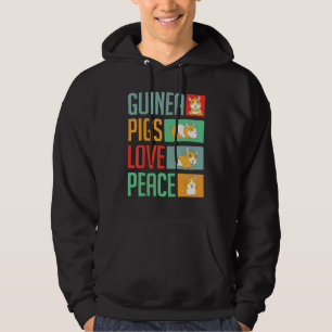 Guinee Varkens Love Peace Guinea Pig Hoodie