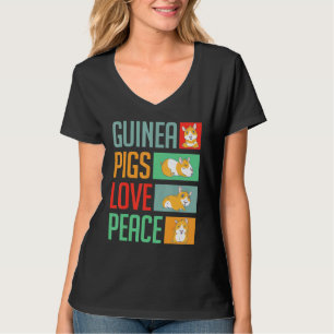 Guinee Varkens Love Peace Guinea Pig T-shirt