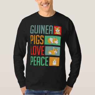 Guinee Varkens Love Peace Guinea Pig T-shirt