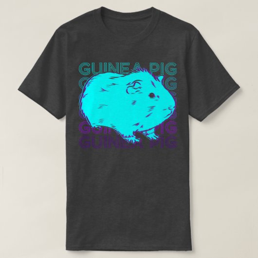 Guinee-Varkenshretro T-shirt (Design voorkant)