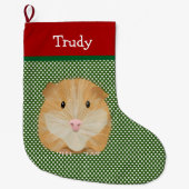 Guinee Varkenspet Gepersonaliseerd Grote Kerstsok (Voorkant)