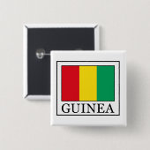 Guinee Vierkante Button 5,1 Cm (Voorkant /achterkant)