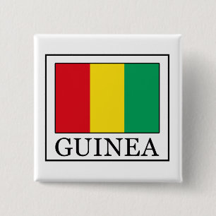 Guinee Vierkante Button 5,1 Cm