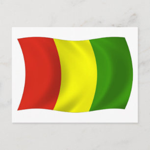 Guinee Vlag Ansichtkaart Briefkaart