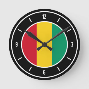 Guinee vlag Elegant Ronde Klok