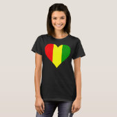 Guinee Vlag Hart Guinee Liefde Guinee T-shirt (Voorkant volledig)