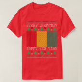 Guinee vlag Ugly Kerstmis T-shirt (Design voorkant)
