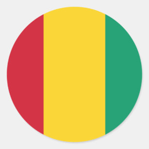 Guinee-vlaggen Ronde Sticker
