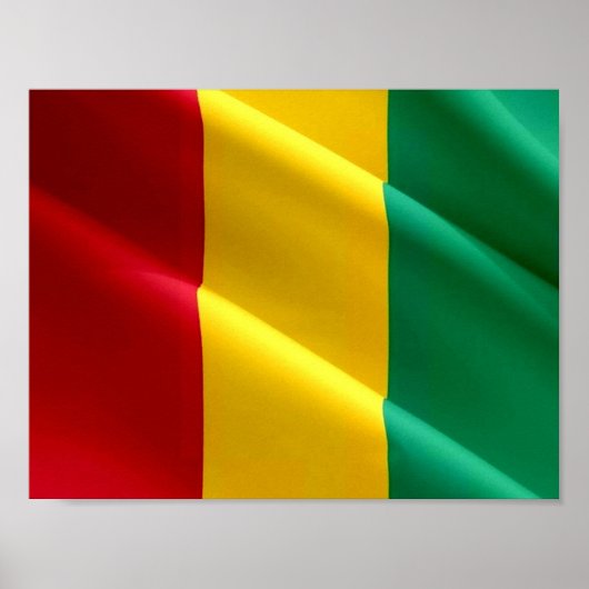 Guinee - Vlaggolven - Poster (Voorkant)