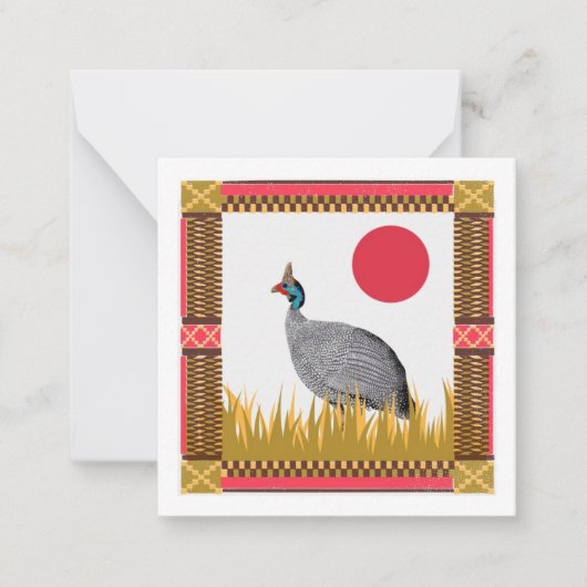 Guinee vogel Briefkaart Stijl Notecard (Voorkant)