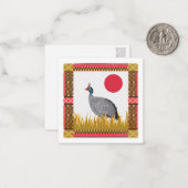 Guinee vogel Briefkaart Stijl Notecard (Voorkant / Achterkant in situ)
