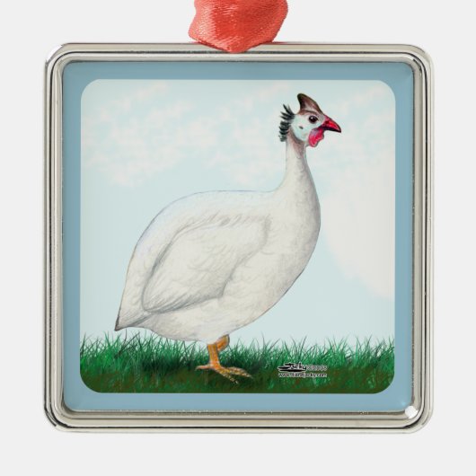 Guinee White Metalen Ornament (Voorkant)