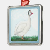 Guinee White Metalen Ornament (Links)
