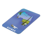 Guinee Zuid-Afrika Ski poster print. Magneet (Linkerzijde)