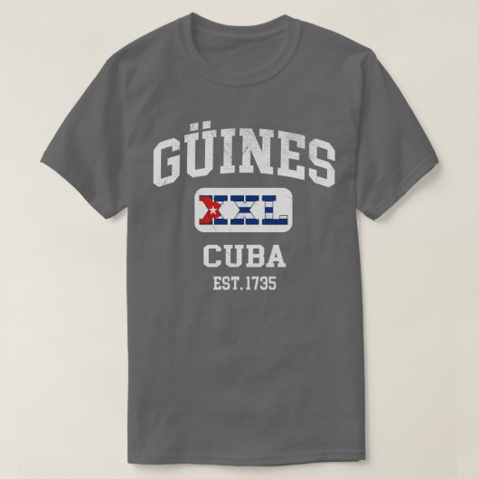 Guines Cuba XXL Atletisch ontwerp 1 T-shirt (Design voorkant)