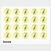 Guinese cartoon ronde sticker (Vel)