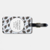 Guinese flora fluitenpatroon - aangepaste naam bagagelabel (Achterkant horizontaal)