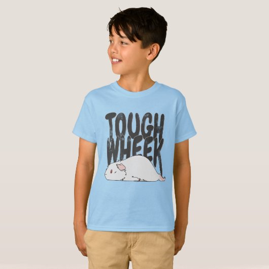 Guinese hoest Wheek White Albino Guinea Pig T-shirt (Voorkant volledig)