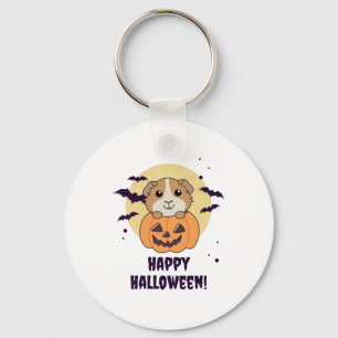 Guinese pompoen zoete dieren Happy Halloween Sleutelhanger