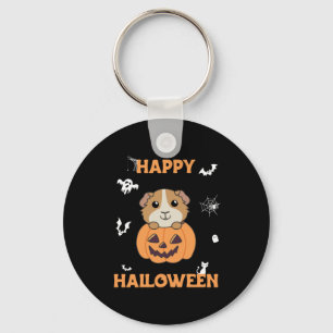 Guinese pompoen zoete dieren Happy Halloween Sleutelhanger