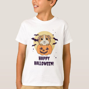 Guinese pompoen zoete dieren Happy Halloween T-shirt