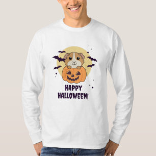 Guinese pompoen zoete dieren Happy Halloween T-shirt