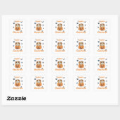 Guinese pompoen zoete dieren Happy Halloween Vierkante Sticker (Vel)