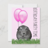 Guinese roze ballonnen kaart (Voorkant)