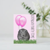 Guinese roze ballonnen kaart (Staand voorkant)