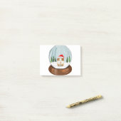 Guinese sneeuw wereldbol xmas pjs outfit kerstmis. post-it® notes (Op bureau)