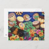 Guinese tapijttrommel ruitenwas briefkaart (Voorkant / Achterkant)