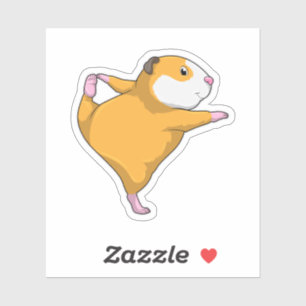Guinese varken bij Yoga Stretching Sticker