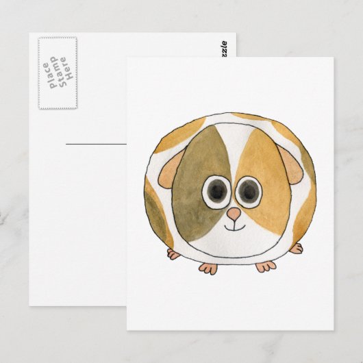 Guinese varken. briefkaart (Voorkant / Achterkant)