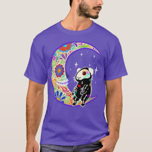 Guinese varken Dia de Los Muertos Skeleton T-shirt