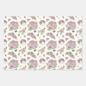 Guinese varken- en bloempatronen inpakpapier vel (Voorkant 3)