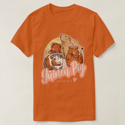 Guinese varken houdt van mijn huisdier  t-shirt (Design voorkant)