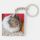Guinese varken in een kooi sleutelhanger (Achterkant)