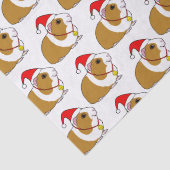 Guinese varken in een Santa Hat met Kerstmis Tissuepapier (Detail)