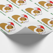 Guinese varken in Santa Hat Cadeaupapier (Hoek)