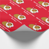 Guinese varken in Santa Hat Name  Cadeaupapier (Hoek)