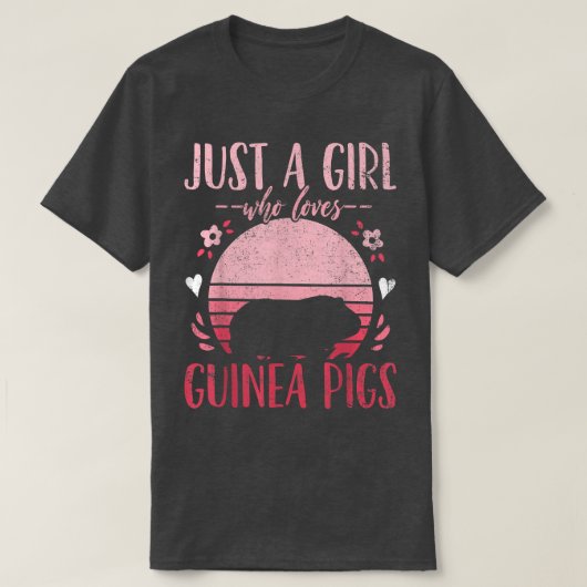 Guinese varken is gewoon een meisje dat van Guinee T-shirt (Design voorkant)